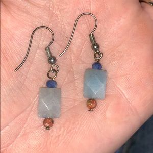 Polished Stone Dangle Earrings
